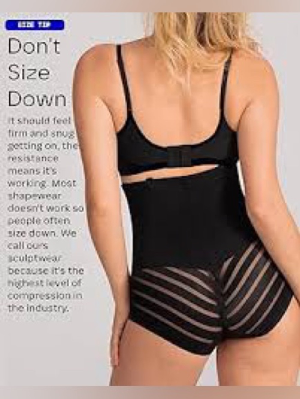 EUC Honeylove Queen Brief Black High-Waist Sculpting in Size Small - Picture 2 of 8
